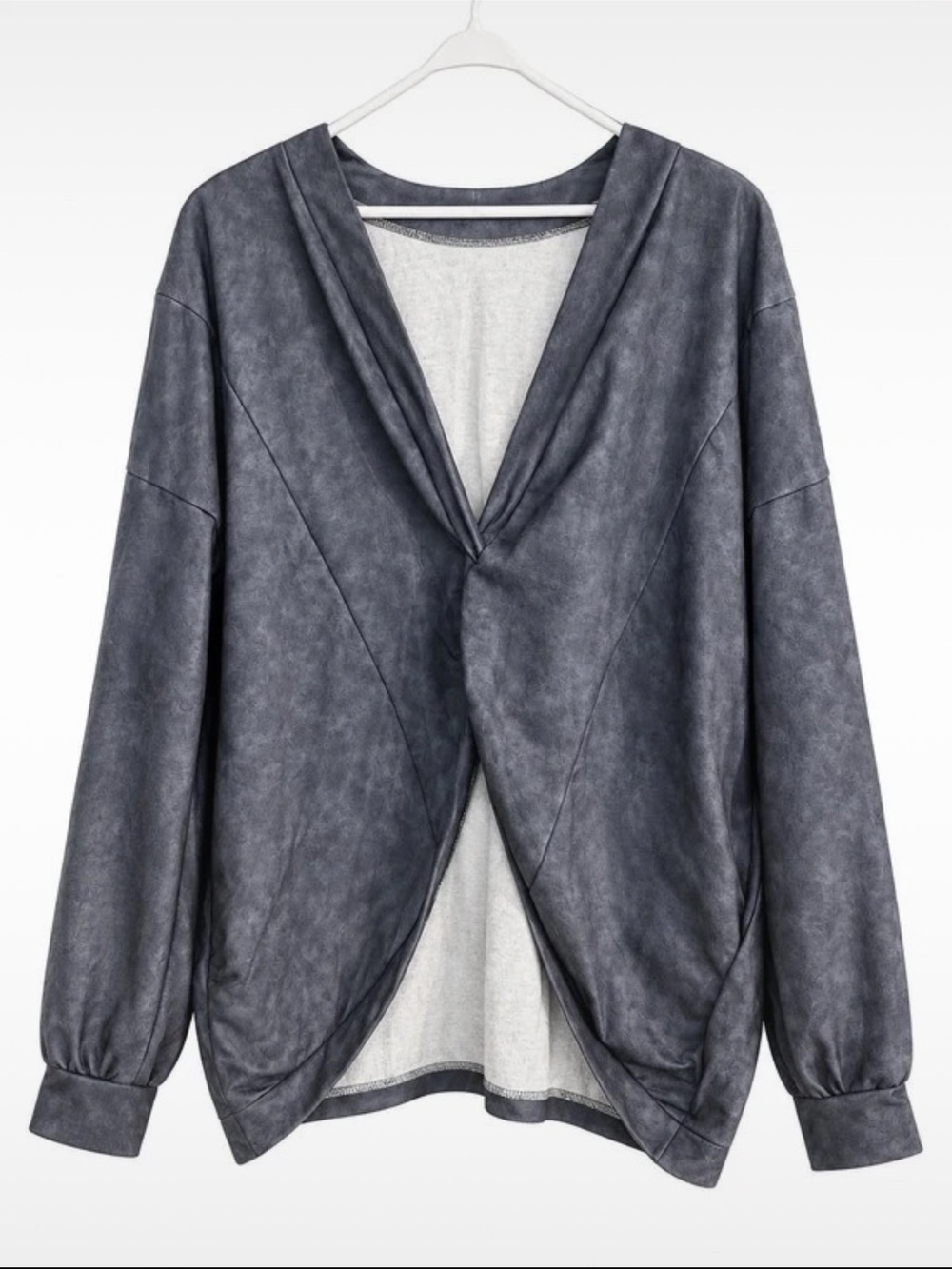 Source Unknown Charcoal Twist-Front Jacket